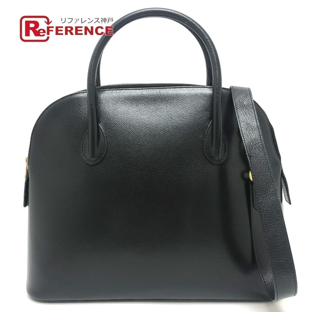 Celine Bowling Bag Tote Shoulder Handbag Leather Black